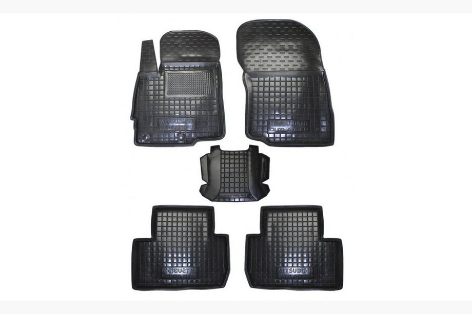 Mitsubishi Outlander 2012-2021 Alfombrillas de goma con borde (Autogumm) Image