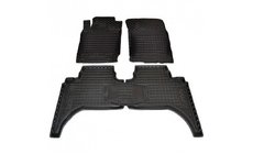 Mitsubishi L200 2006-2015 Alfombrillas de goma con borde 2013+ Base larga (Autogumm) foto 1