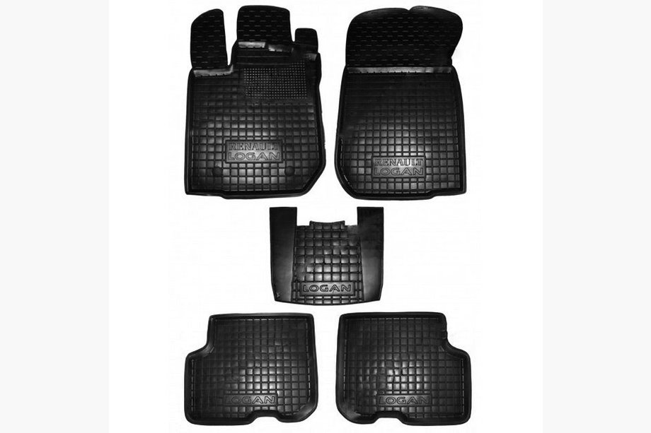 Renault Logan II 2013-2022 Alfombrillas de goma con borde (Autogumm) Image