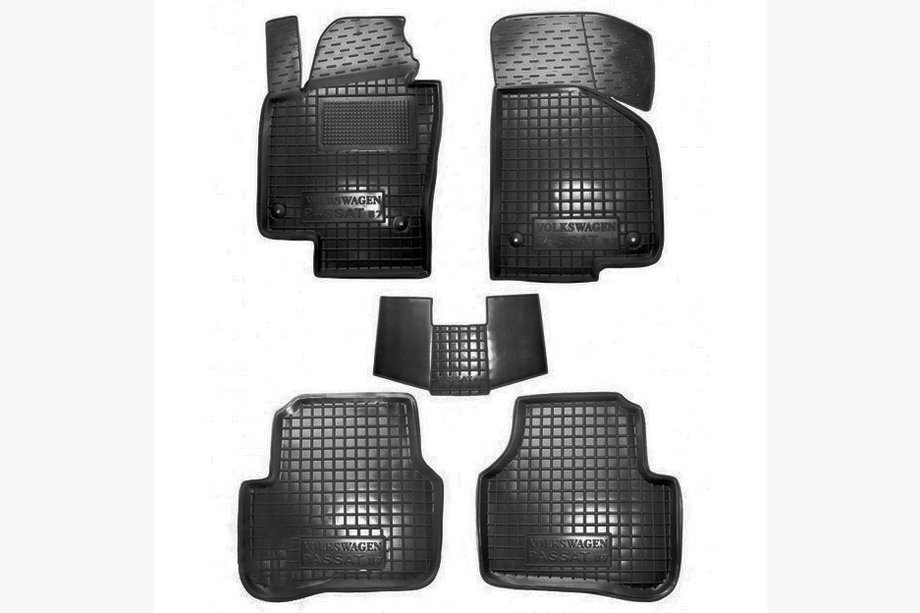 Volkswagen Passat B7 2012-2015 Alfombrillas de goma con borde (Autogumm) Image