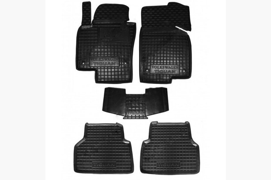 Volkswagen Tiguan 2007-2016 Alfombrillas de goma con borde (Autogumm) Image