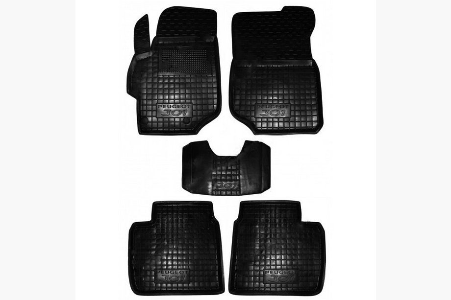 Peugeot 301 2012- Alfombrillas de goma con borde (Autogumm) Image