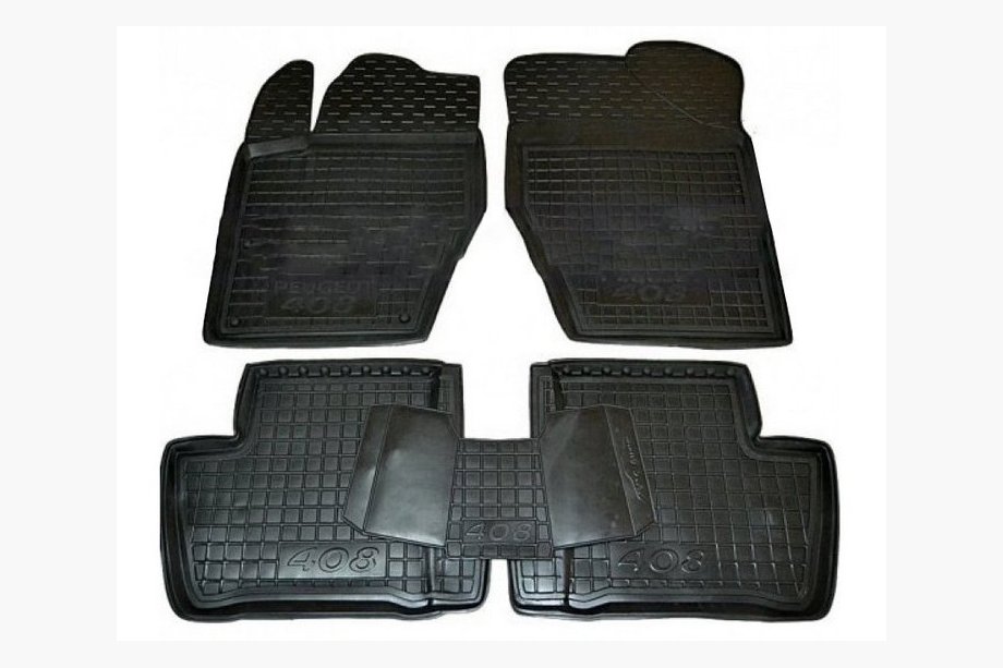 Peugeot 408 2010-2018 Alfombrillas de goma con borde (Autogumm) Image