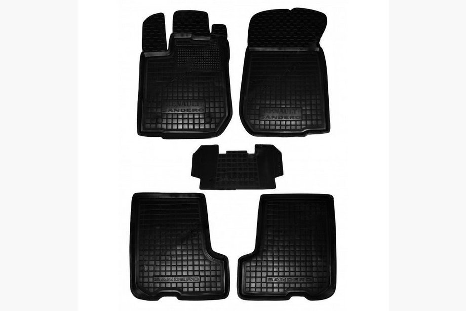 Renault Sandero 2013-2022 Alfombrillas de goma con borde (Autogumm) Image