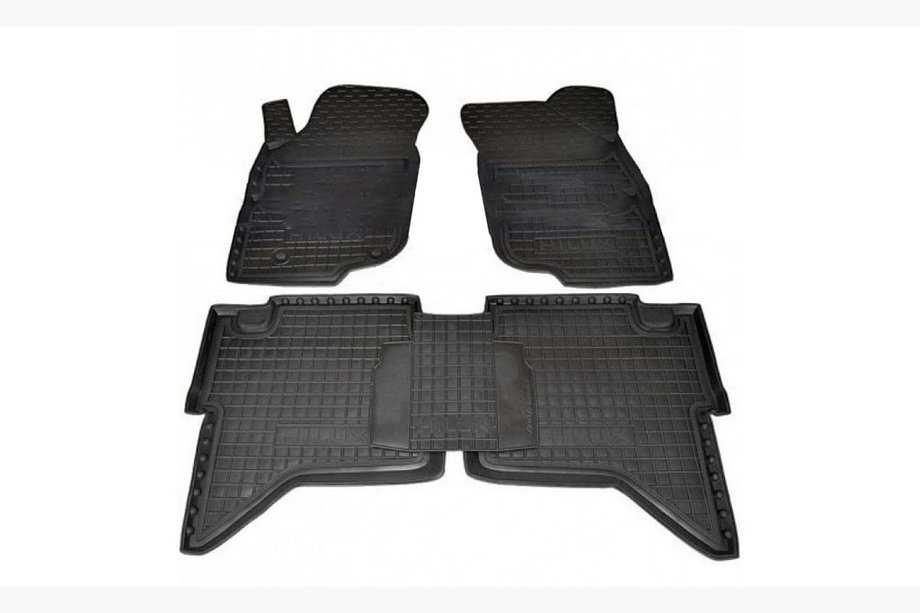 Toyota Hilux 2006-2015 Alfombrillas de goma con borde (Autogumm) Image