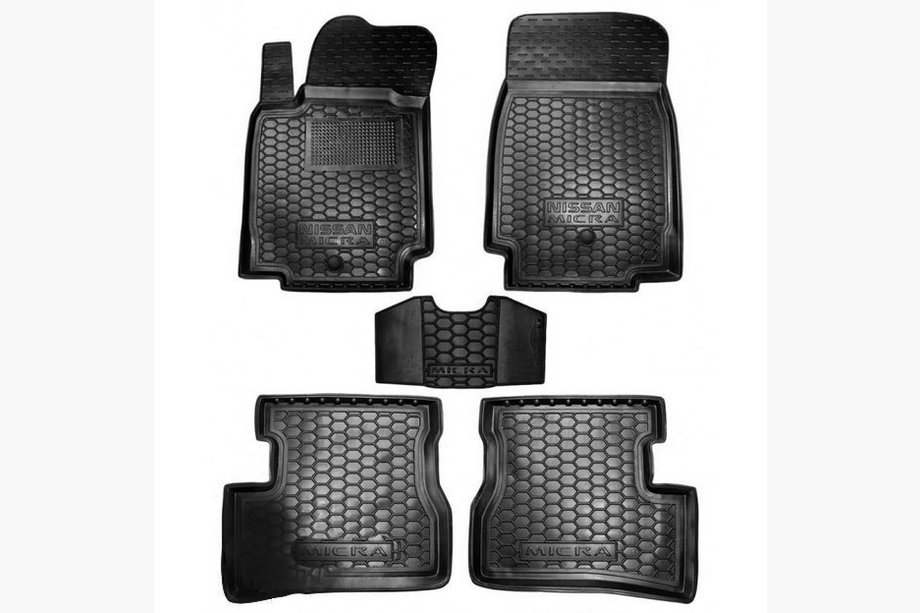 Nissan Micra K12 2003-2010 Alfombrillas de goma con borde (Autogumm) Image