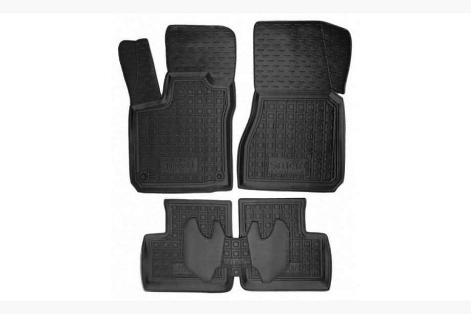 Smart 2007-2014 Alfombrillas de goma con borde 2014+ 453 Forfour (Autogumm) Image