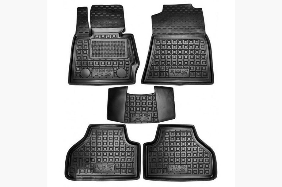BMW X3 F25 2011-2018 Alfombrillas de goma con borde (Autogumm) Image