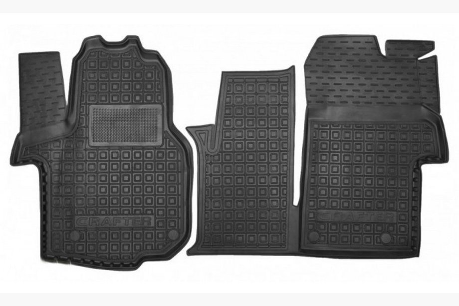 Volkswagen Crafter 2016- Alfombrillas de goma con borde 1+1 (Autogumm) Image