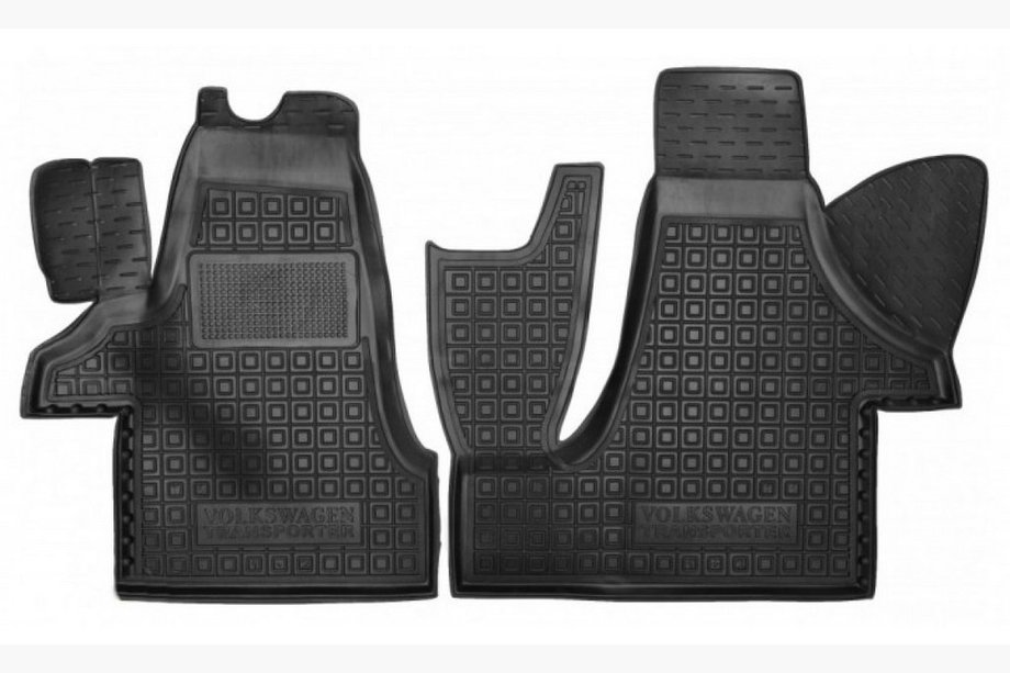Volkswagen T5 Transporter 2003-2010 Alfombrillas de goma con borde (Autogumm, delanteras para 1+2) Image