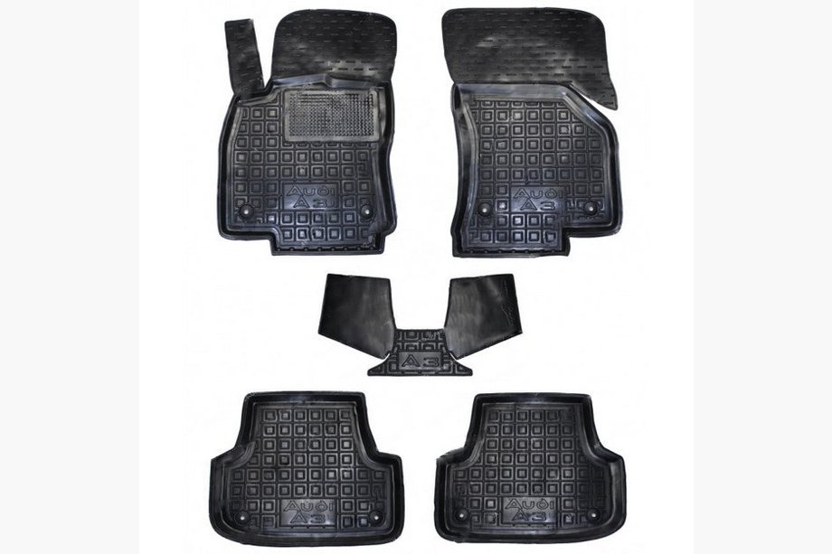 Audi A3 2012-2020 Alfombrillas de goma con borde (Autogumm) Image