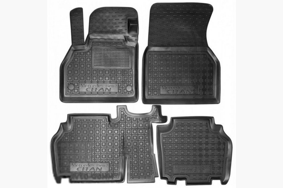 Mercedes Citan 2013-2021 Alfombrillas de goma con borde (Autogumm) Image