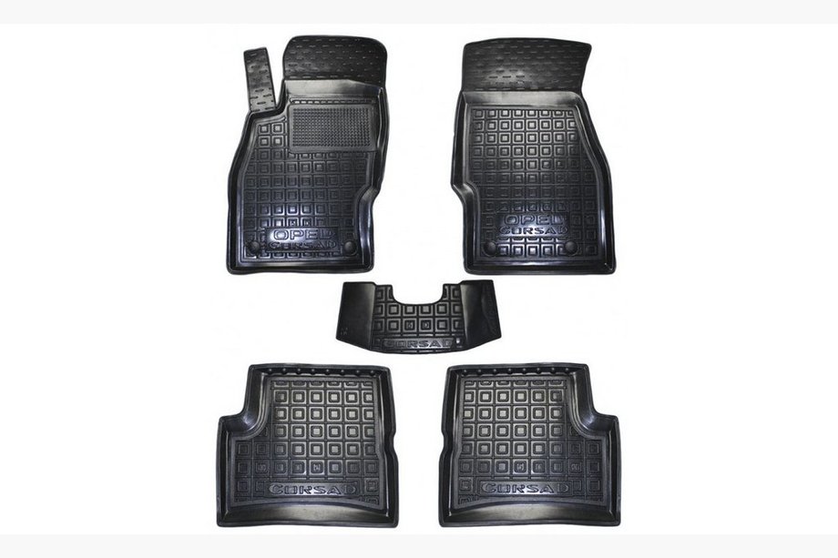 Opel Corsa D 2007-2014 Alfombrillas de goma con borde 5D (Autogumm) Image