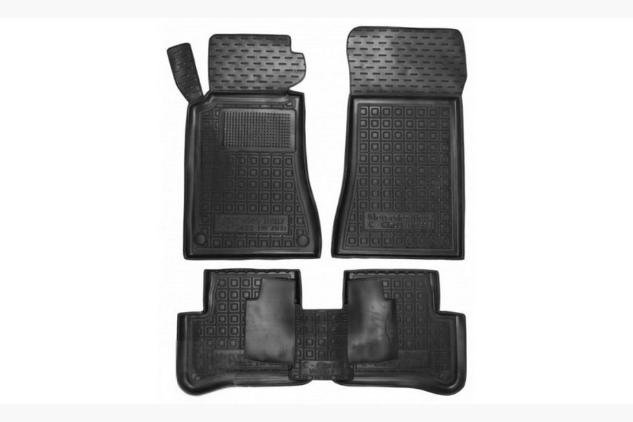 Mercedes C-class W203 2000-2007 Alfombrillas de goma con borde (Autogumm) Image