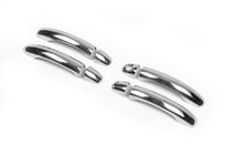 Volkswagen Touareg 2002–2010 Cubiertas Cromadas para Manijas de Puerta (4 uds, Acero Inoxidable) Sin botones, Carmos - Acero turco foto 2