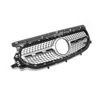 Parrilla Delantera Diamond Silver Mercedes GLA H247 2020- foto 3