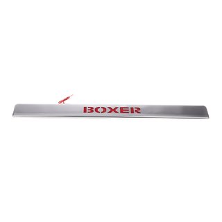 Moldura cromada sobre la matrícula con LED rojo (acero inoxidable) Peugeot Boxer 2006-2025 foto 2