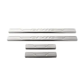 Embellecedores de umbral OmsaLine V1 (4 uds, acero inoxidable) Honda Civic Sedan X 2016-2021 foto 1
