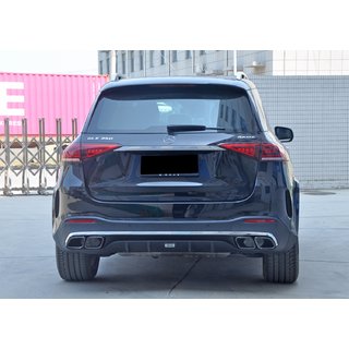 Difusor trasero con colas de escape GLE63 Silver (2018-2026) foto 1