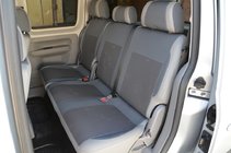 Volkswagen Caddy 2010-2015 Fundas de Asientos de Coche (Polipiel↗Tela, Premium) foto 5