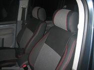 Volkswagen Caddy 2010-2015 Fundas de Asientos de Coche (Polipiel↗Tela, Premium) foto 2
