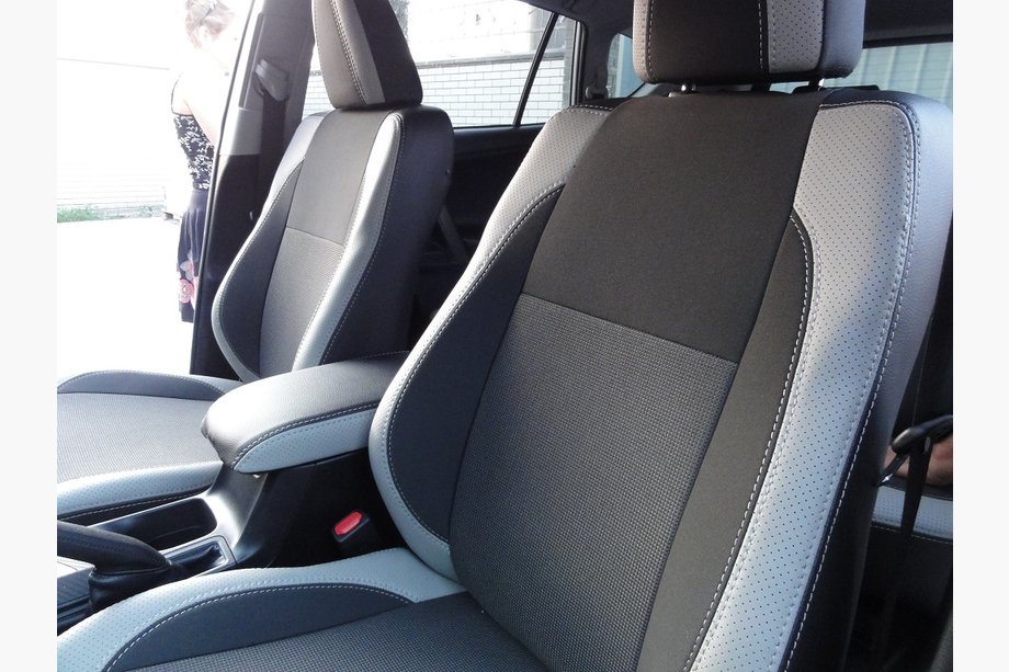 Toyota Rav 4 2013-2018 Fundas de Asientos de Coche (Polipiel↗Tela, Premium) Foto 10