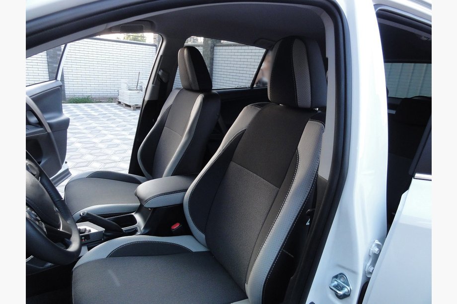 Toyota Rav 4 2013-2018 Fundas de Asientos de Coche (Polipiel↗Tela, Premium) Foto 7