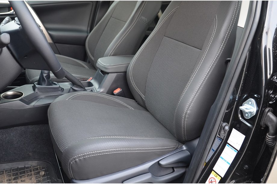 Toyota Rav 4 2013-2018 Fundas de Asientos de Coche (Polipiel↗Tela, Premium) Foto 2