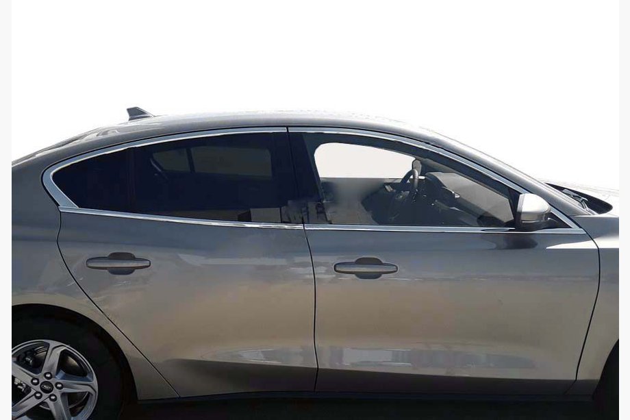 Ford Focus IV 2018- Molduras superiores de ventanas OmsaLine HB, SD (4 uds, acero inoxidable) Foto 4