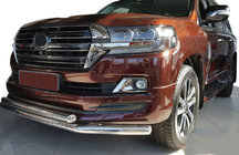 Toyota Land Cruiser 200 2007-2021 Defensa Delantera ST014 (2015+, Acero Inoxidable) foto 1