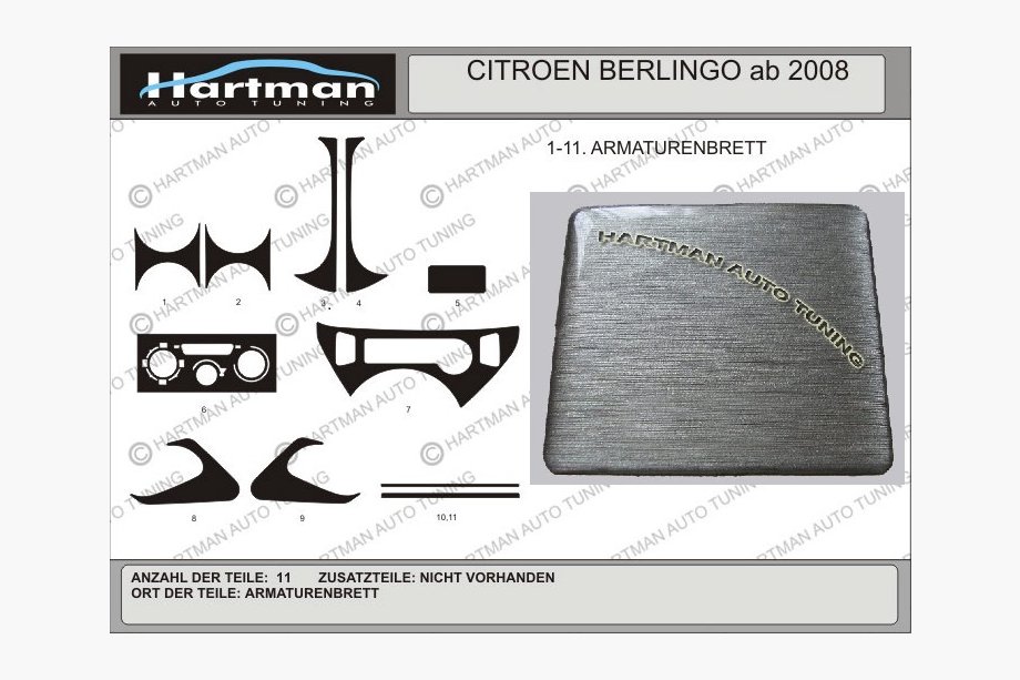 Peugeot Partner Tepee 2008-2018 Oferta !!! Tuning de interior en acabado aluminio Foto 1