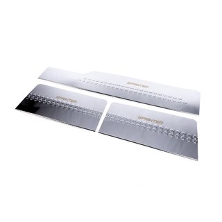 Protector de umbral interior de acero inoxidable Carmos V1 (3 piezas) Mercedes Sprinter W901/902/903/904/905 1995–2006 foto 1