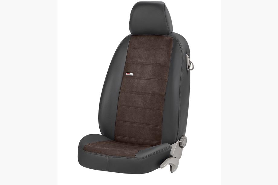 Geely Emgrand X7 2011- Fundas de Asientos Coche Cuero Ecológico+Tela+Alcantara Antara (Juego Completo) Foto 8