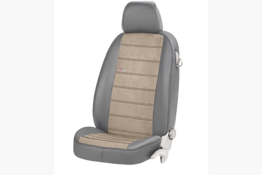 Geely Emgrand X7 2011- Fundas de Asientos Coche Cuero Ecológico+Tela+Alcantara Antara (Juego Completo) Foto 14