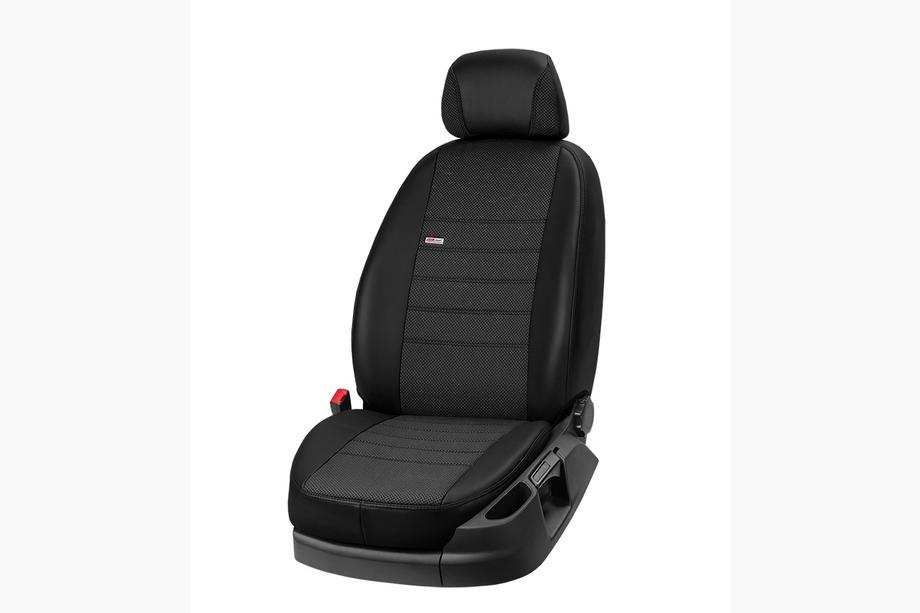 Cadillac CTS 2013-2019 Fundas de Asientos Coche Piel Sintetica+Tela+Alcantara Eco Comfort (Juego Completo) Foto 2