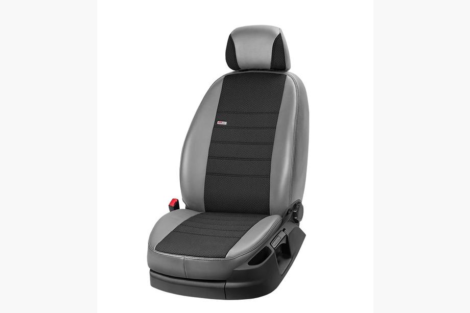 Cadillac CTS 2013-2019 Fundas de Asientos Coche Piel Sintetica+Tela+Alcantara Eco Comfort (Juego Completo) Foto 4