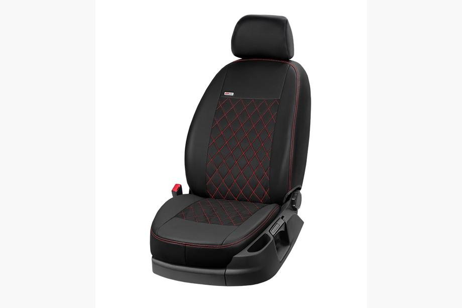 Citroen Jumpy/Dispatch 2017- Fundas de Asientos Coche Cuero Ecológico+Tela+Alcantara Eco Prestige Antara (8 o 9 Plazas) Image