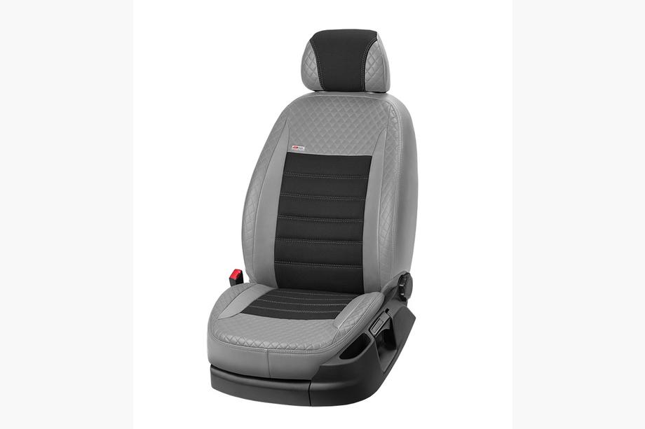 Hyundai Matrix 2001-2010 Fundas de Asientos Coche Cuero Sintetico+Tela+Alcantara Vip Elite 2020 (Juego Completo) Foto 16