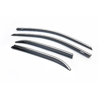 Deflectores de ventana con moldura cromada (4 uds, Niken)