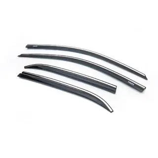 Deflectores de ventana con moldura cromada (4 uds, Niken)