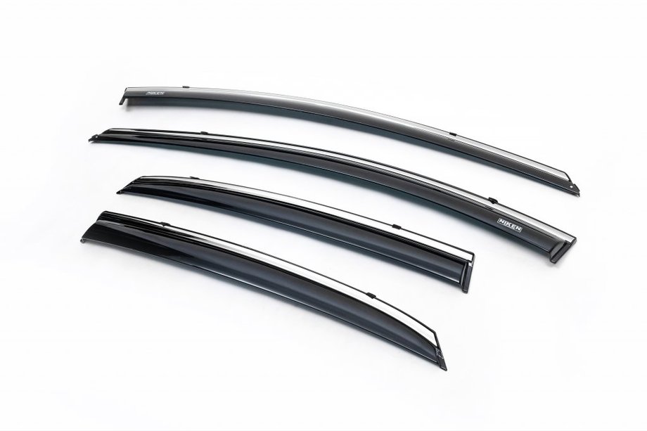 Hyundai I-30 2012-2017 Deflectores de Ventana con Moldura Cromada HB (4 uds, Niken) Image