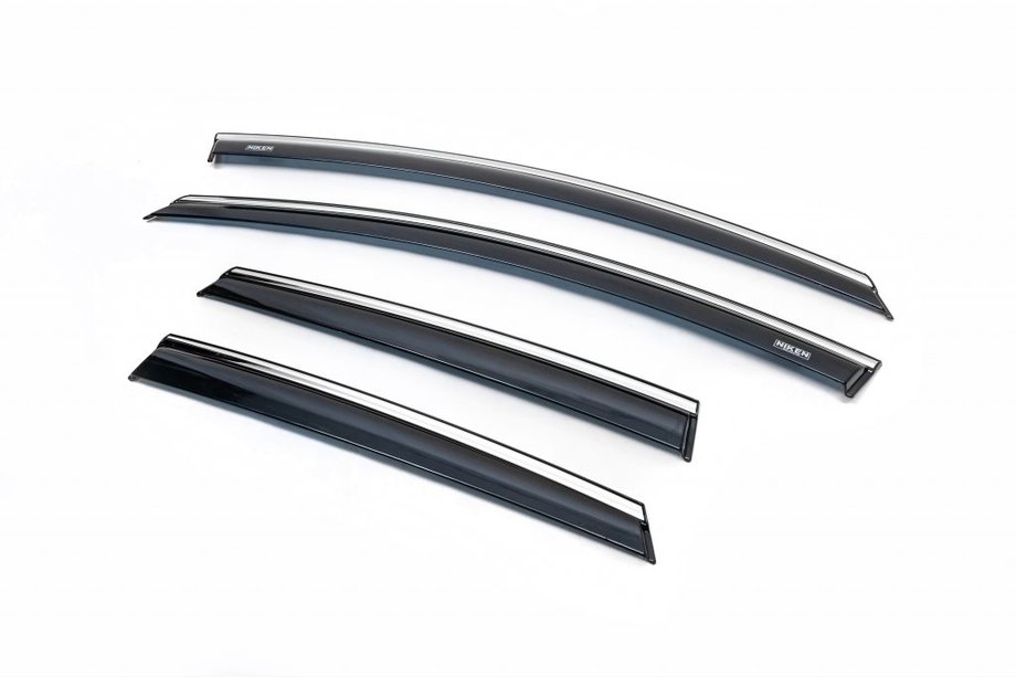 Opel Astra J 2009-2015 Deflectores de ventana con moldura cromada HB/SD (4 uds, Niken) Image