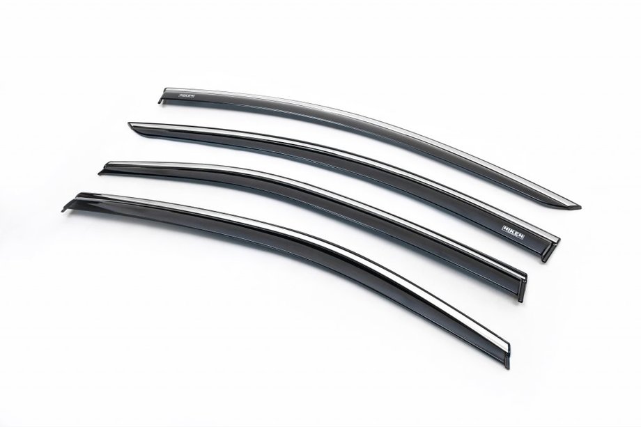 Toyota Corolla 2019- Deflectores de ventana con moldura cromada (4 uds, Niken) Image