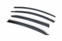 Renault Megane IV 2016-2025 Deflectores de Ventana con Moldura Cromada HB (4 uds, Niken) foto 2