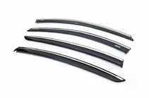 Renault Fluence 2009-2016 Deflectores de ventana con cromo (4 uds, Niken Chrome) foto 1