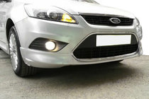 Ford Focus II 2008-2011 Labio de parachoques delantero Sedan (imprimado para pintar) foto 1