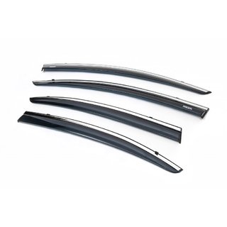 Deflectores de ventana con moldura cromada (4 uds, Niken)