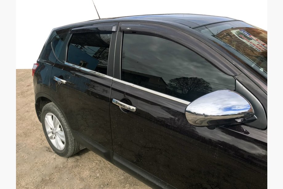 Nissan Qashqai 2010-2014 Molduras exteriores de puerta (4 uds, acero inoxidable) Base Estándar, OmsaLine - Acero Inoxidable Italiano Image