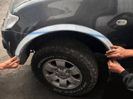 Mitsubishi L200 2006-2015 Molduras de aleta de acero inoxidable (4 uds) foto 1
