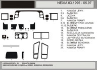 Daewoo Nexia 1995-2016 OFERTA! Molduras de salpicadero efecto madera (1995-1997) foto 1